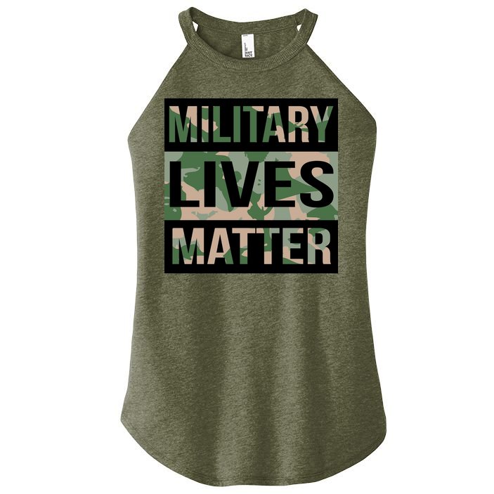 Military Lives Matter Women's Perfect Tri Rocker Tank