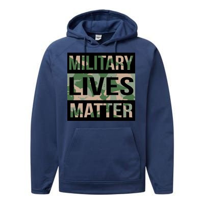 Military Lives Matter Performance Fleece Hoodie