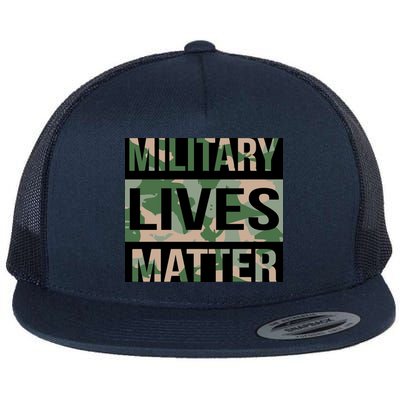 Military Lives Matter Flat Bill Trucker Hat