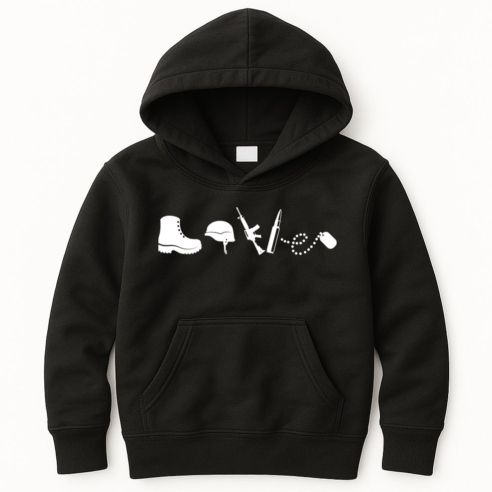 Military Love Kids Hoodie