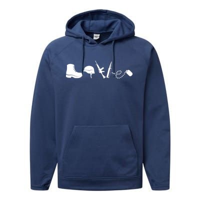 Military Love Performance Fleece Hoodie