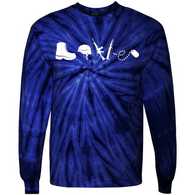 Military Love Tie-Dye Long Sleeve Shirt