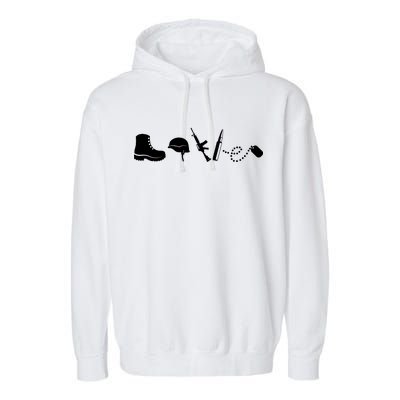 Military Love Garment-Dyed Fleece Hoodie