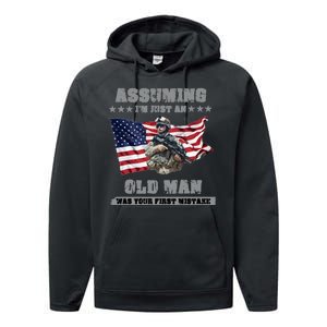 Military man shit Performance Fleece Hoodie