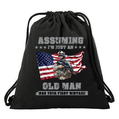 Military man shit Drawstring Bag