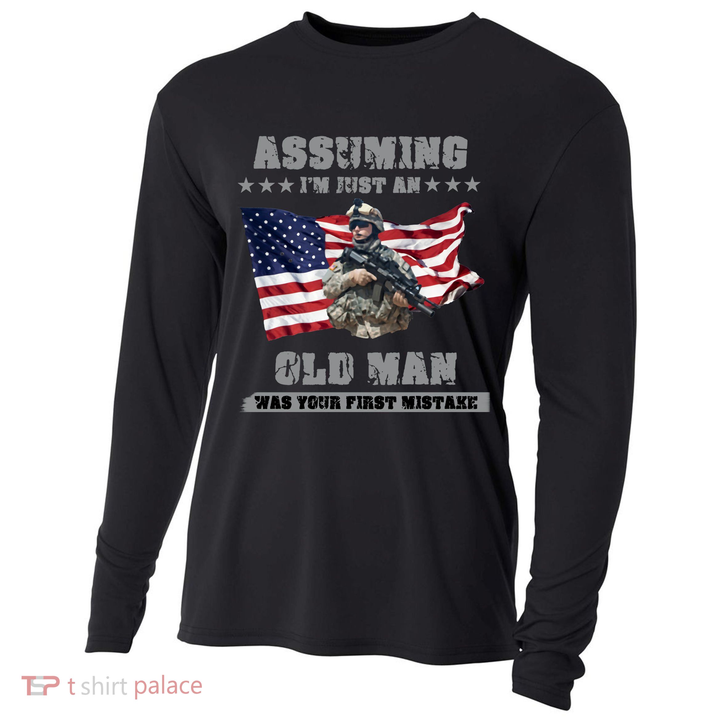 Military man shit Cooling Performance Long Sleeve Crew