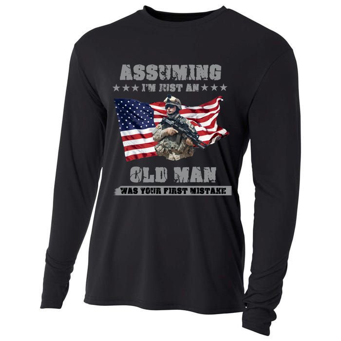 Military man shit Cooling Performance Long Sleeve Crew