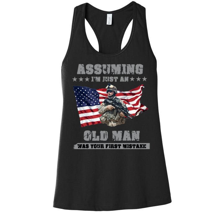 Military man shit Women's Racerback Tank