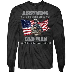 Military man shit Tie-Dye Long Sleeve Shirt