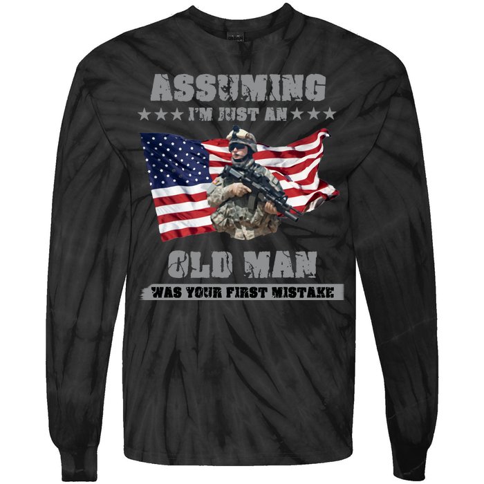 Military man shit Tie-Dye Long Sleeve Shirt