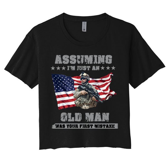 Military man shit Crop Top