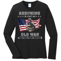 Military man shit Ladies Long Sleeve Shirt