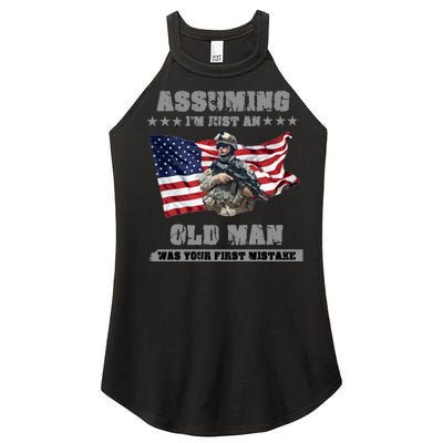 Military man shit Women’s Perfect Tri Rocker Tank