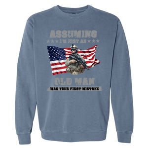 Military man shit Garment-Dyed Sweatshirt