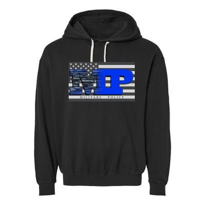 Military Police MP Flag Garment-Dyed Fleece Hoodie