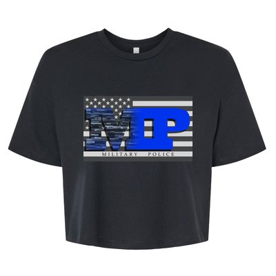 Military Police MP Flag Bella+Canvas Jersey Crop Tee