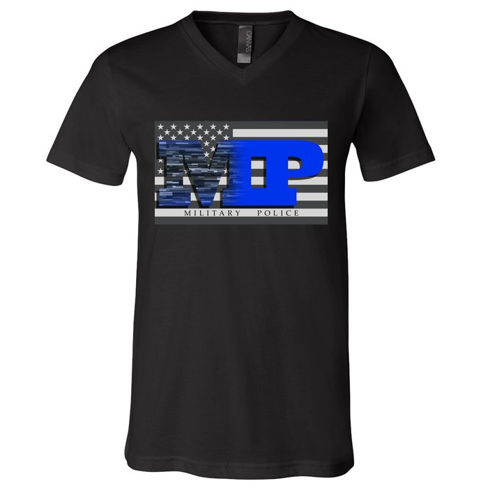 Military Police MP Flag V-Neck T-Shirt