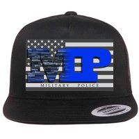 Military Police MP Flag Flat Bill Trucker Hat