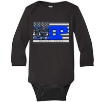 Military Police MP Flag Baby Long Sleeve Bodysuit