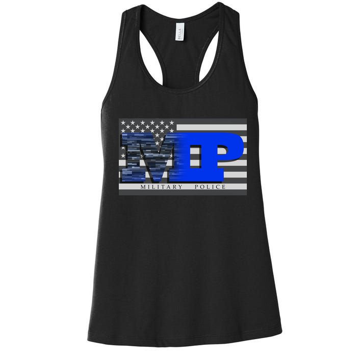 Military Police MP Flag Women's Racerback Tank