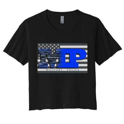 Military Police MP Flag Women's Crop Top Tee