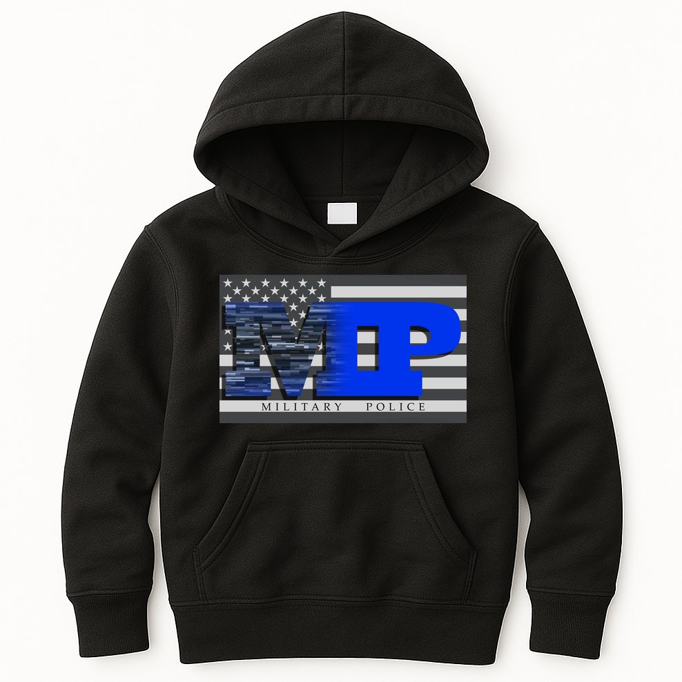 Military Police MP Flag Kids Hoodie