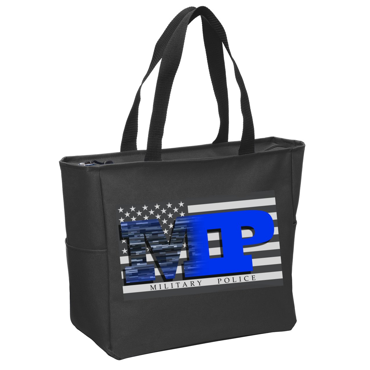 Military Police MP Flag Zip Tote Bag