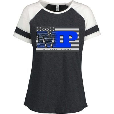 Military Police MP Flag Enza Ladies Jersey Colorblock Tee