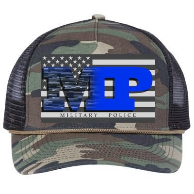 Military Police MP Flag Retro Rope Trucker Hat Cap