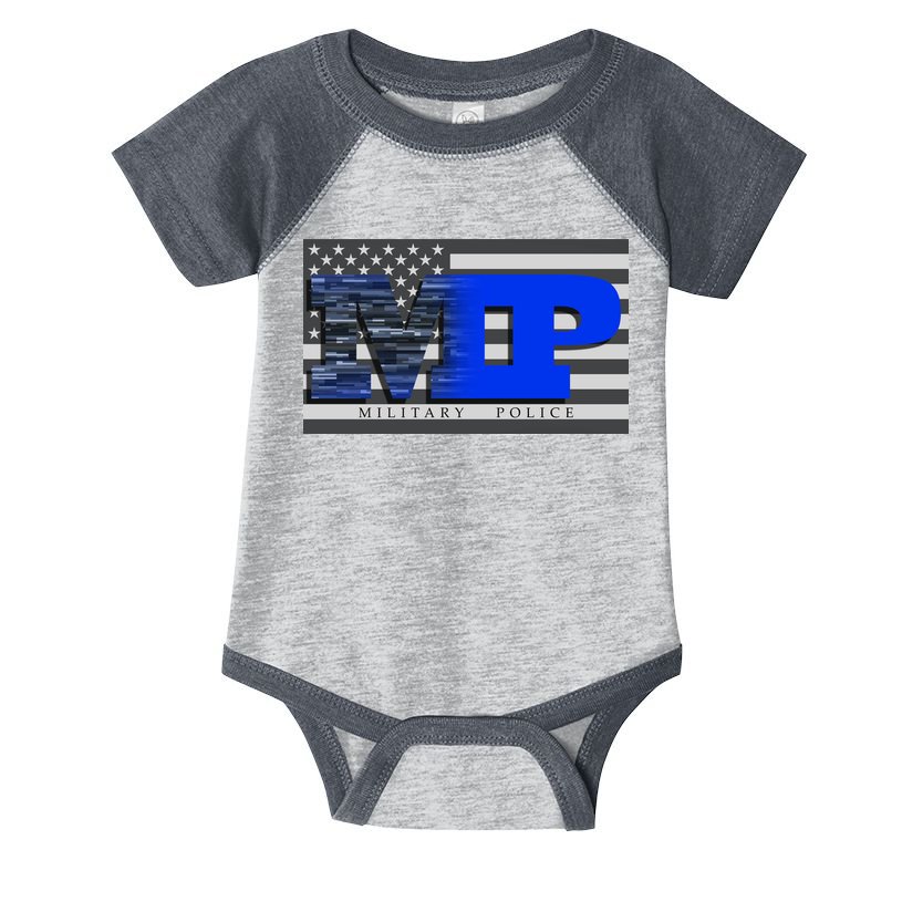 Military Police MP Flag Infant Baby Jersey Bodysuit