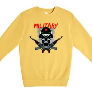 Military Skeleton Premium Crewneck Sweatshirt