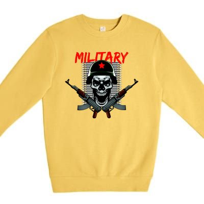 Military Skeleton Premium Crewneck Sweatshirt