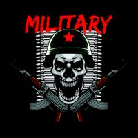 Military Skeleton Cooling Performance Crew T-Shirt