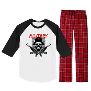 Military Skeleton Raglan Sleeve Pajama Set