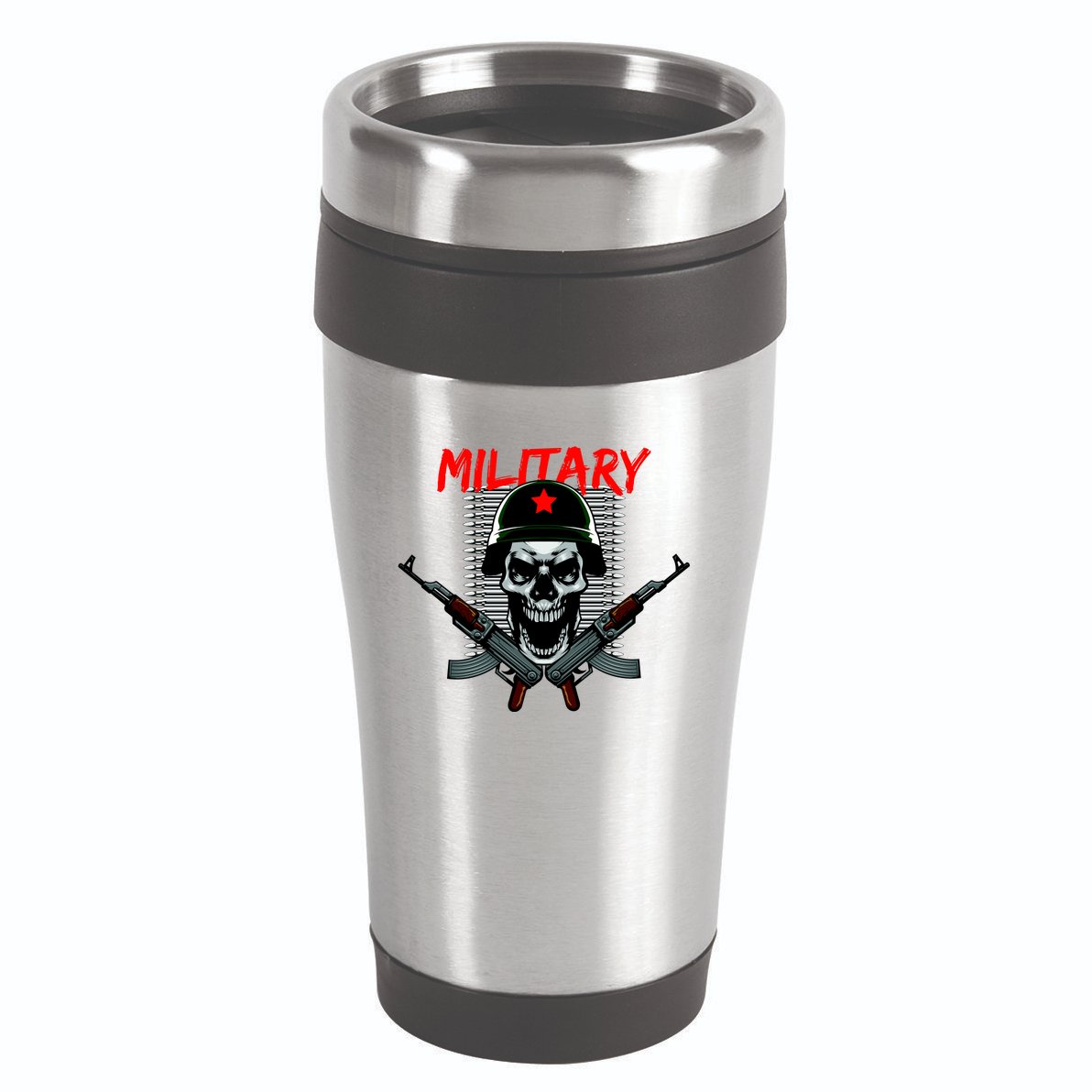 Military Skeleton 16oz Travel Tumbler