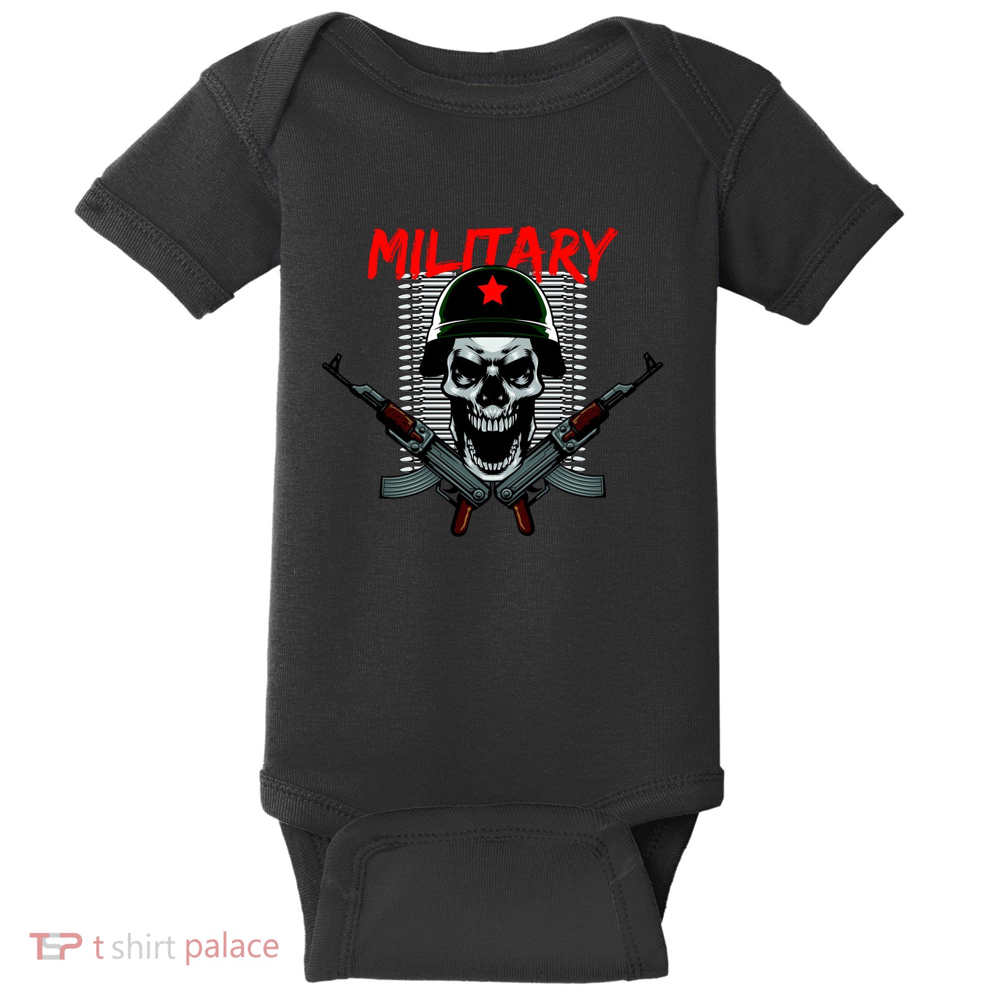 Military Skeleton Baby Bodysuit