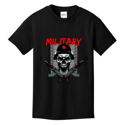 Military Skeleton Kids T-Shirt