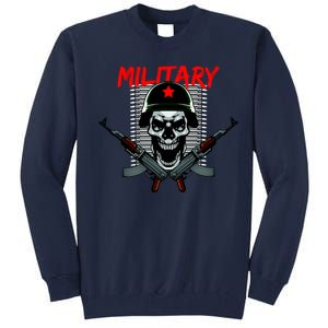 Military Skeleton Tall Sweatshirt