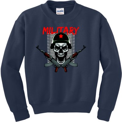 Military Skeleton Kids Sweatshirt