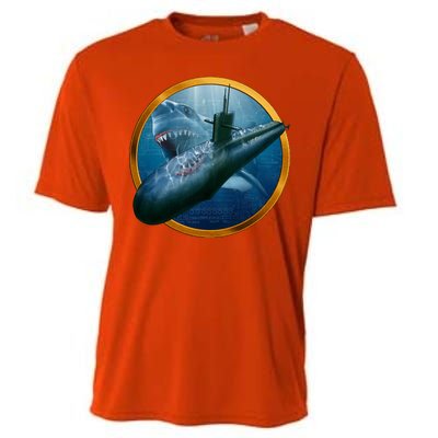 Military Submarine Shark Cooling Performance Crew T-Shirt