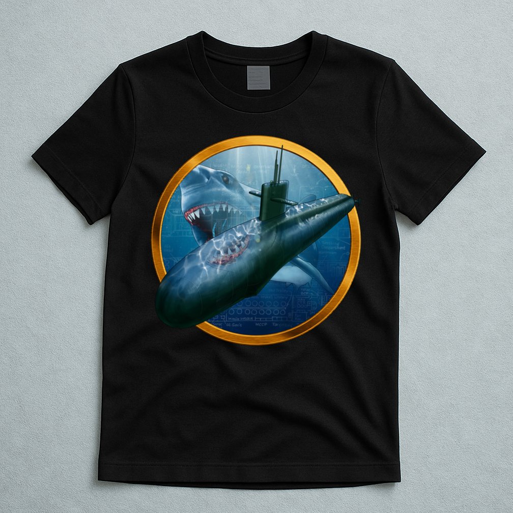 Military Submarine Shark T-Shirt