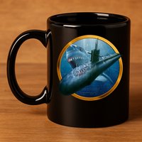 Military Submarine Shark 11oz C Handle Ceramic Mug
