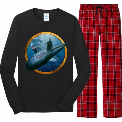 Military Submarine Shark Long Sleeve Pajama Set