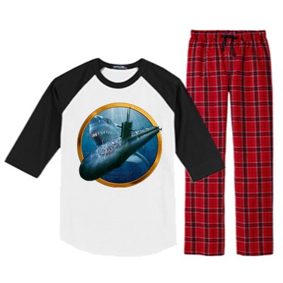 Military Submarine Shark Raglan Sleeve Pajama Set