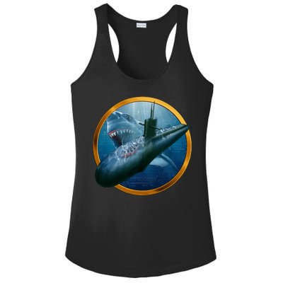 Military Submarine Shark Ladies PosiCharge Competitor Racerback Tank