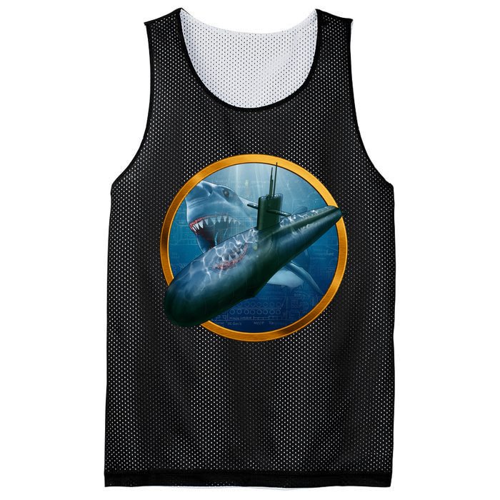Military Submarine Shark Mesh Reversible Basketball Jersey Tank