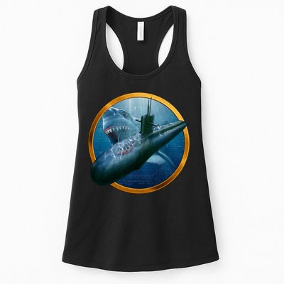 Military Submarine Shark Womens Tank Top