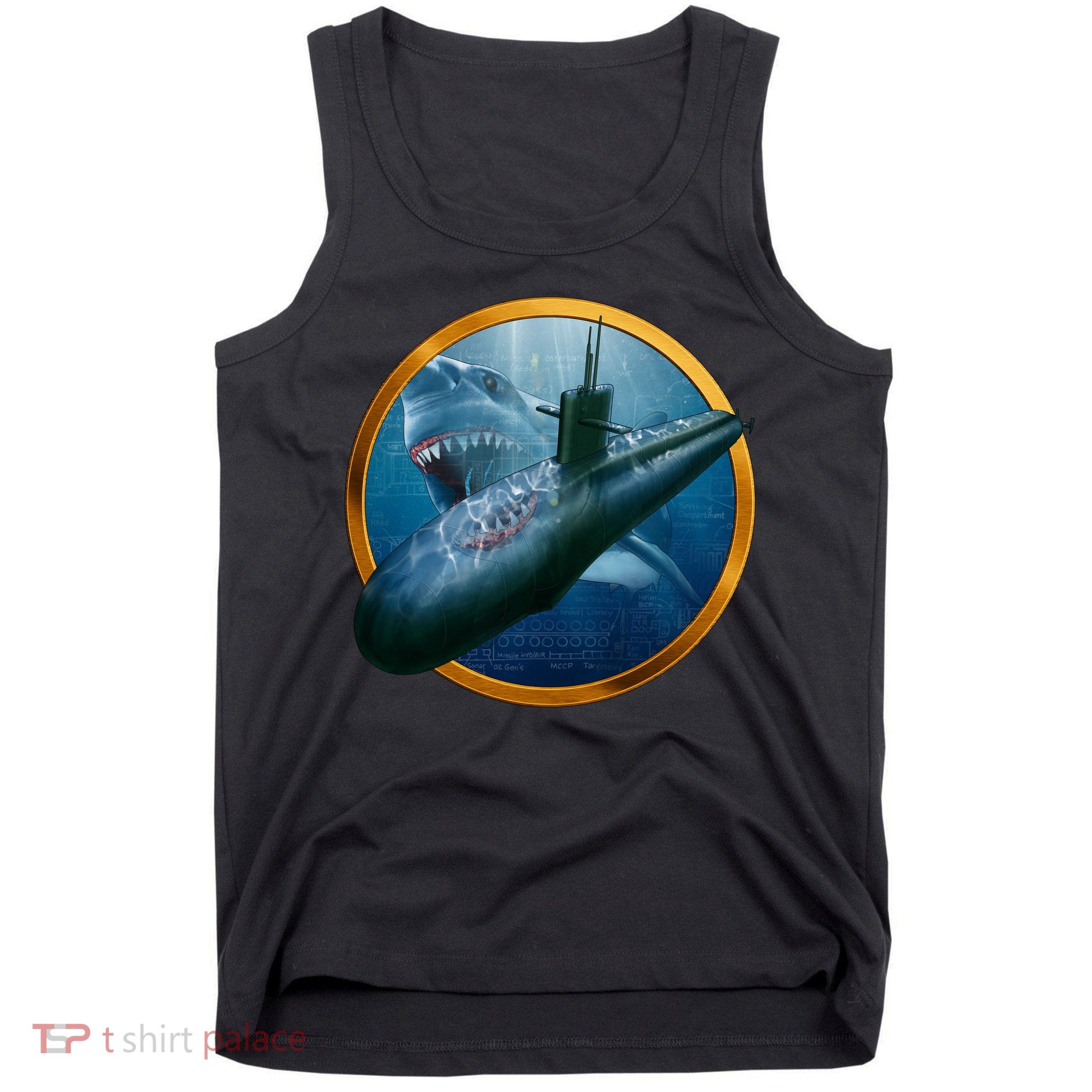 Military Submarine Shark Tank Top