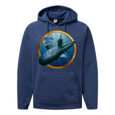 Military Submarine Shark Performance Fleece Hoodie