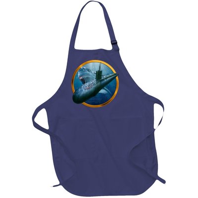 Military Submarine Shark Full-Length Apron With Pockets